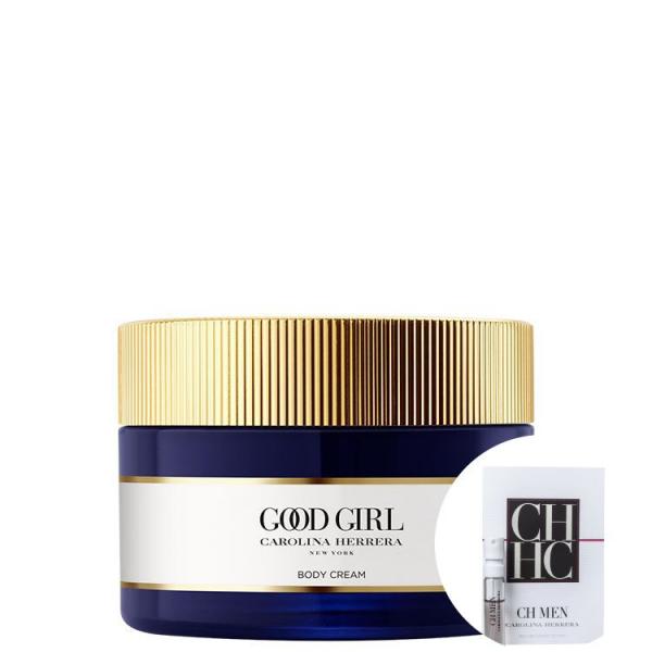 KIT Carolina Herrera Good Girl Body Cream - Hidratante Corporal 200ml+CH Men Eau de Toilette