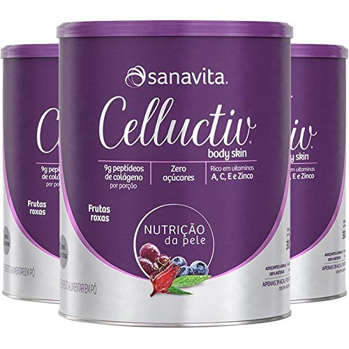 Kit 3 Celluctiv Colágeno Sanavita 300g