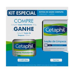 Kit Cetaphil Creme Hidratante Corporal 453G Loção de Limpeza Facial 120Ml