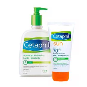 Kit Cetaphil Hidratante 473g Ganhe Protetor Solar com Cor FPS70 Ultra Matte 50ml