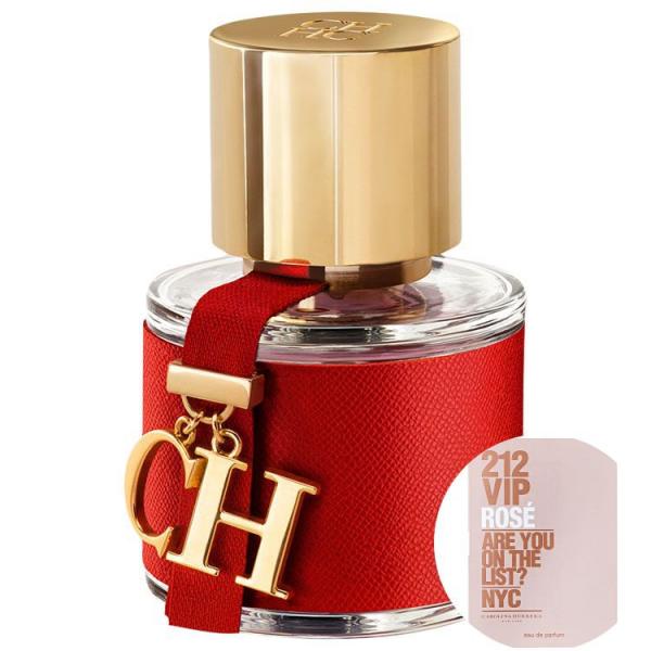 KIT CH Carolina Herrera Eau de Toilette - Perfume Feminino 30ml+212 Vip Rosé Eau de Parfum
