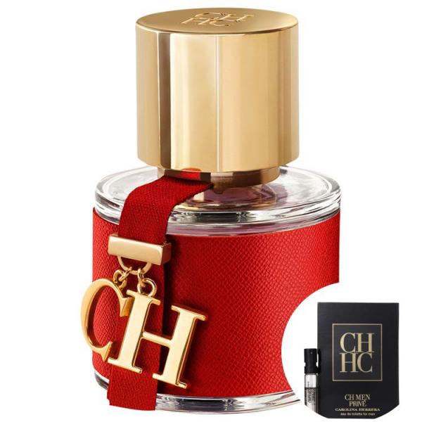 KIT CH Carolina Herrera Eau de Toilette - Perfume Feminino 30ml+CH Men Privé