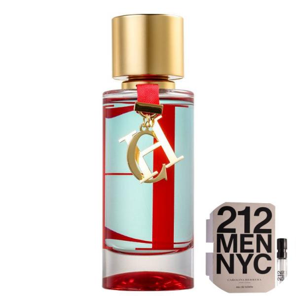 KIT CH LEau Carolina Herrera Eau de Toilette - Perfume Feminino 100ml+212 Men NYC Eau de Toilette