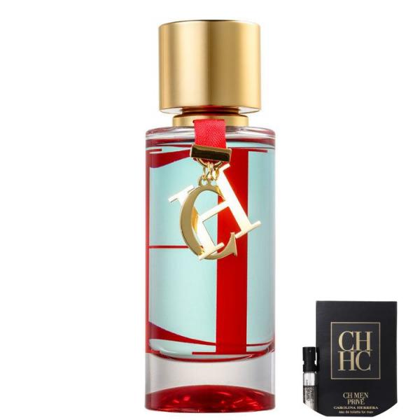 KIT CH LEau Carolina Herrera Eau de Toilette - Perfume Feminino 100ml+CH Men Privé