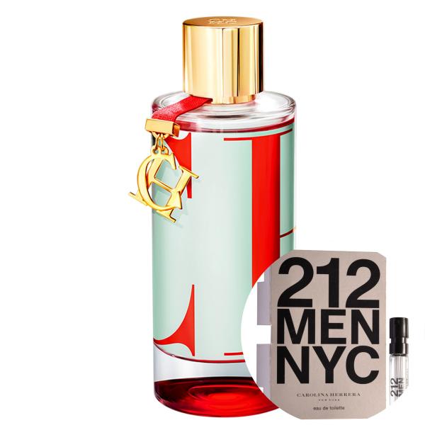 KIT CH LEau Carolina Herrera Eau de Toilette - Perfume Feminino 150ml+212 Men NYC Eau de Toilette