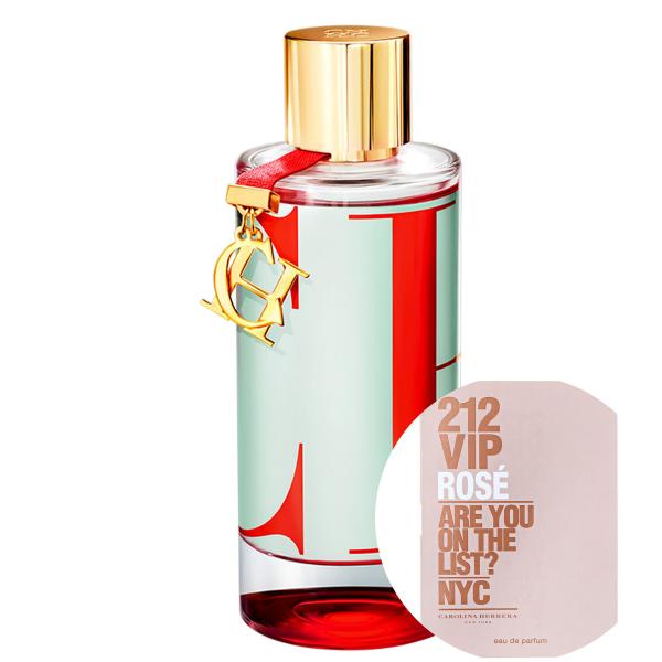 KIT CH LEau Carolina Herrera Eau de Toilette - Perfume Feminino 150ml+212 Vip Rosé Eau de Parfum