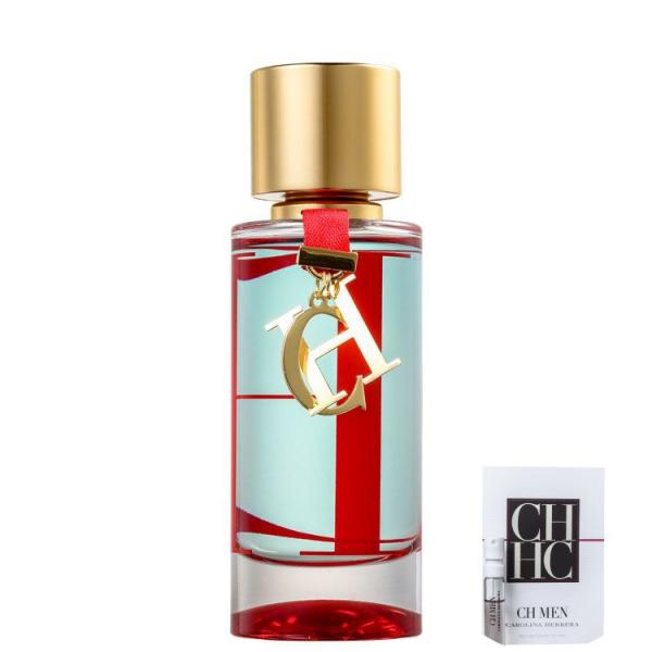 KIT CH LEau Carolina Herrera Eau de Toilette - Perfume Feminino 50ml+CH Men Eau de Toilette
