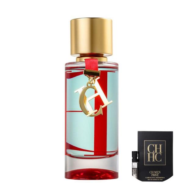 KIT CH LEau Carolina Herrera Eau de Toilette - Perfume Feminino 50ml+CH Men Privé