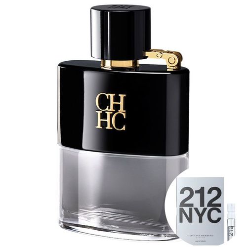 Kit Ch Men Privé Carolina Herrera Eau de Toilette - Perfume Masculino 50ml+212 Eau de Toilette