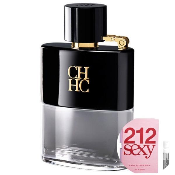 Kit Ch Men Privé Carolina Herrera Eau de Toilette - Perfume Masculino 50ml+212 Sexy Eau de Parfum