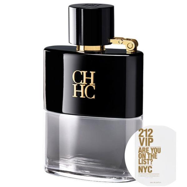 Kit Ch Men Privé Carolina Herrera Eau de Toilette - Perfume Masculino 50ml+212 Vip Eau de Parfum