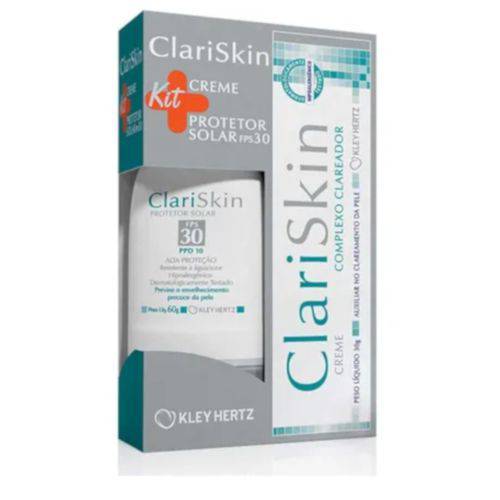 Kit Clariskin Creme Clareador+protetor Solar Fps30 Antidade