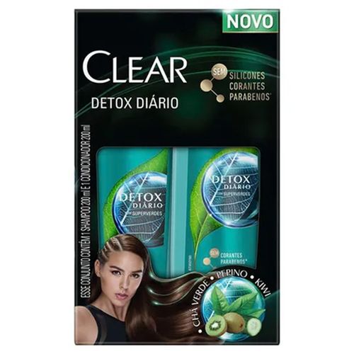 Kit Clear Detox Diário Shampoo 200ml + Condicionador 200ml KIT CLEAR SH+CO 200ML+PR ESP DETOX