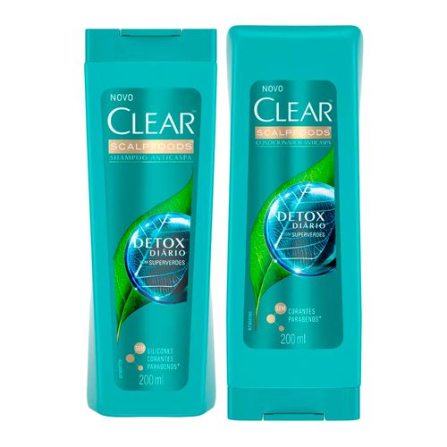 Kit Clear Detox Diário Shampoo 200ml + Condicionador 200ml