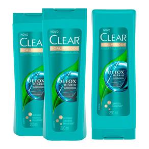 Kit Clear Detox Diário 2 Shampoos + Condicionador - 3x200ml