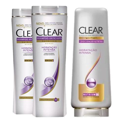 Kit Clear Hidratação Intensa Shampoo 200ml 2 Unidades + Condicionador