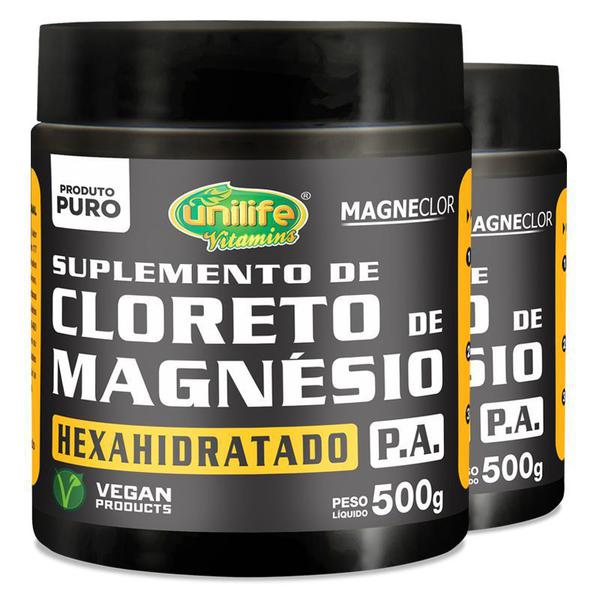 Kit 2 Cloreto de Magnésio Hexahidratado P.A Unilife 500g em Pó