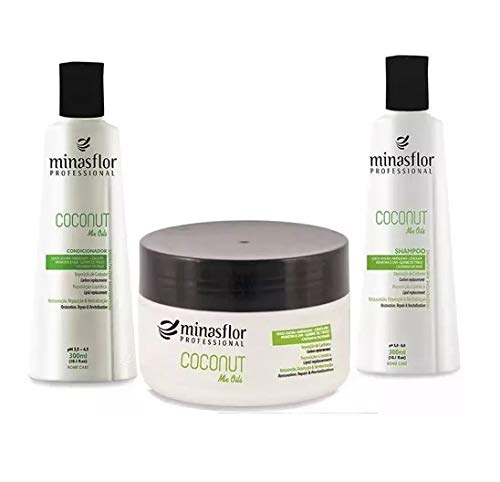 Kit Coconut Shampoo e Condicionador 300ml e Máscara 300g