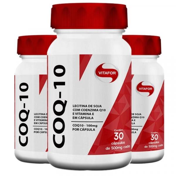Kit 3 Coenzima COQ-10 Vitafor 30 Cápsulas