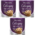 Kit 3 Colágeno Skin - Sanavita - Cappuccino - 300g