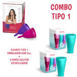 Kit Coletor Menstrual Fleurity Flávia Alessandra Tipo 1 (2 Unidades) + 2 Porta Coletor Esterilizador Fleurity – Tiffany