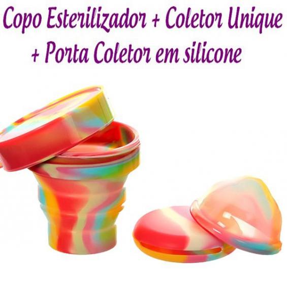 Kit Coletor Menstrual UNIQUE 60ml + Copo Esterilizador Unicorn Lumma