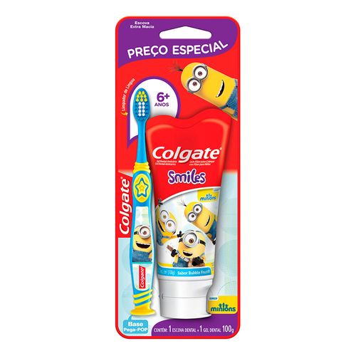 Kit Colgate Minios Escova Dental + Creme Dental
