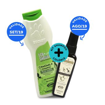 Kit Colônia Aromas Verdes Ecovet Brisa da Natureza 60ml + Shampoo Eco Shower Camomila Ecovet 500ml