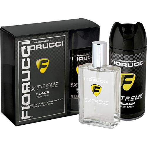 Kit Colônia Fiorucci Black 100ml + Desodorante Aerosol - Miraflores
