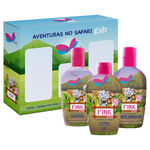 Kit Colônia Shampoo Condicionador Delikad Kids Safari Pink