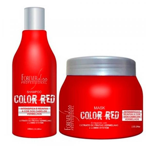 Kit Color Red Forever Liss Shampoo 300ml e Máscara 250g