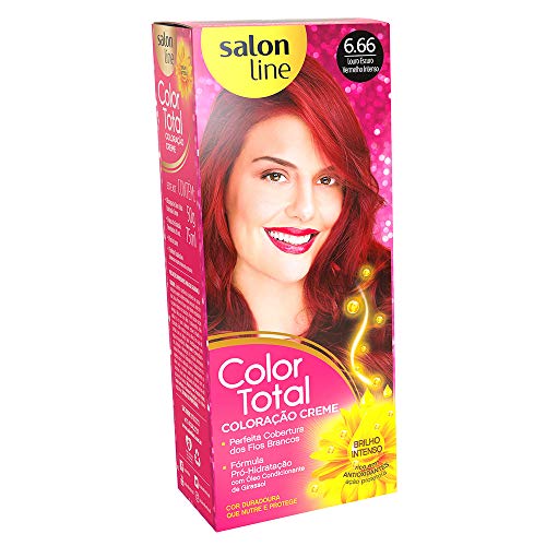 Kit Color Total - 6.66 Louro Escuro Vermelho Intenso, Salon Line