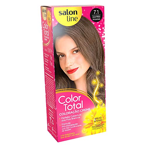 Kit Color Total - 7.1 Louro Médio Acinzem, Salon Line, Salon Line