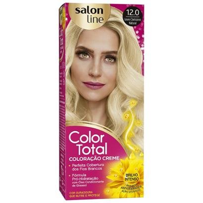 Kit Color Total Salon Line - 12.0 Louro Clarissimo Natural