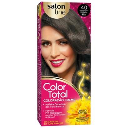 Kit Color Total Salon Line - 4.0 Castanho Medio