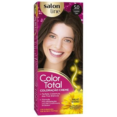 Kit Color Total Salon Line - 5.0 Castanho Claro