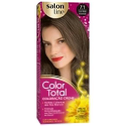 Kit Color Total Salon Line - 7.- 1 Louro Médio Acinzen
