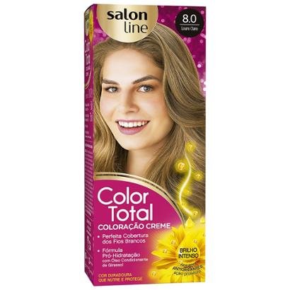 Kit Color Total Salon Line - 8.0 Louro Claro