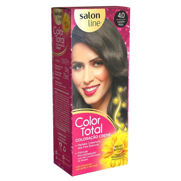 Kit Coloração Color Total 4.0 Castanho Medio Salon Line
