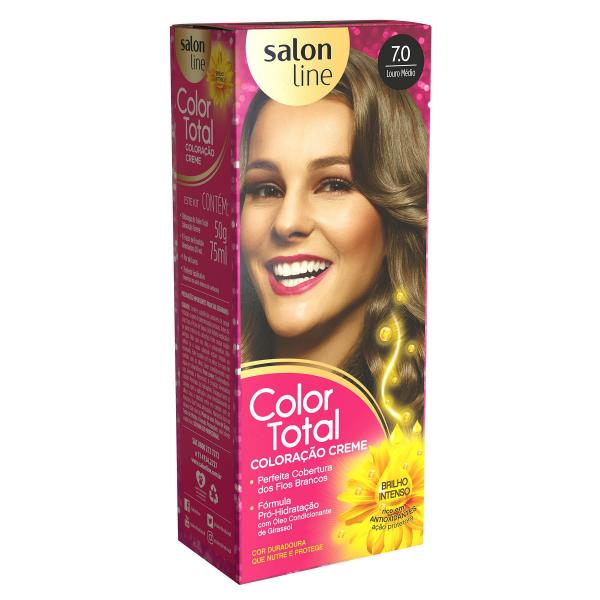 Kit Coloração Color Total 7.0 Louro Médio Salon Line