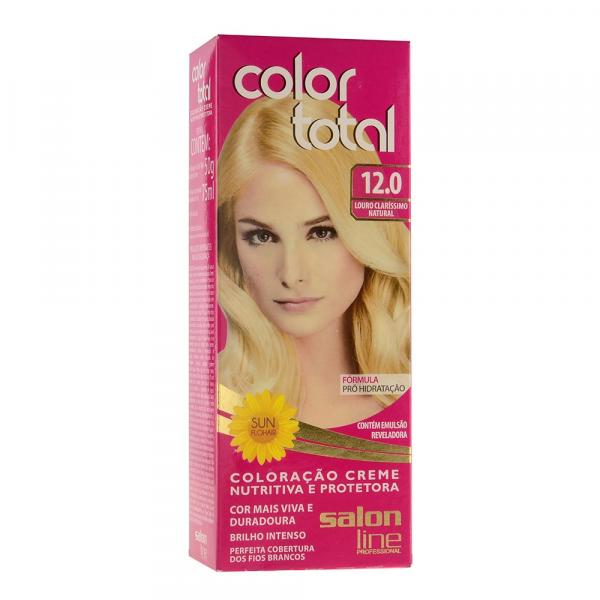 Kit Coloração Creme Color Total N 12.0 Louro Claríssimo Natural - Salon Line