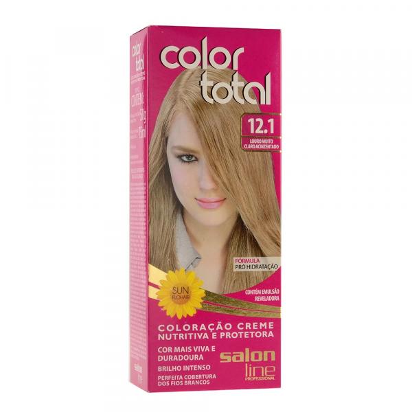 Kit Coloração Creme Color Total N 12.1 Louro Muito Claro Acinzentado - Salon Line