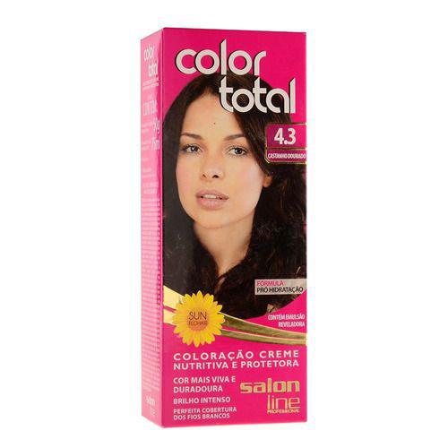 Kit Coloração Creme Color Total N 4.3 Salon Line