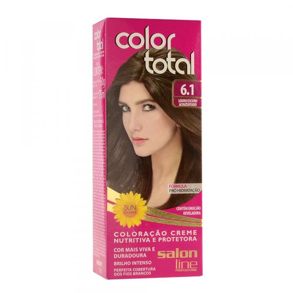 Kit Coloração Creme Color Total N 6.1 Louro Escuro Acinzentado - Salon Line