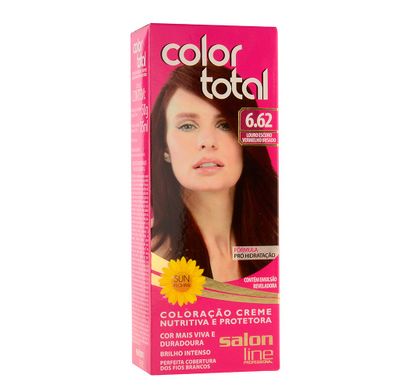 Kit Coloração Creme Color Total N° 6.62 Louro Escuro Vermelho Irisado - Salon Line