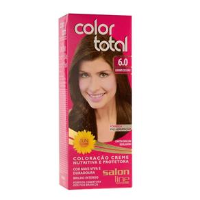 Kit Coloração Creme Color Total - Salon Line - N° 6.0 Louro Escuro