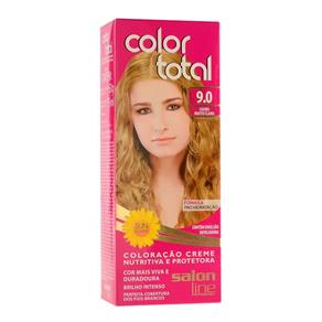 Kit Coloração Creme Color Total - Salon Line - N° 9.0 Louro Muito Claro