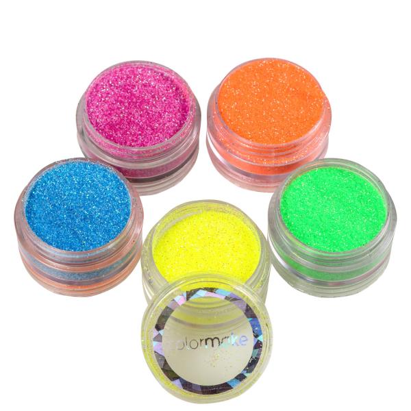 Kit Colormake Glitter em Pó Iridescente (5 Unidades)