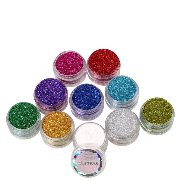 Kit Colormake Glitter Pó Pote (10 Unidades)
