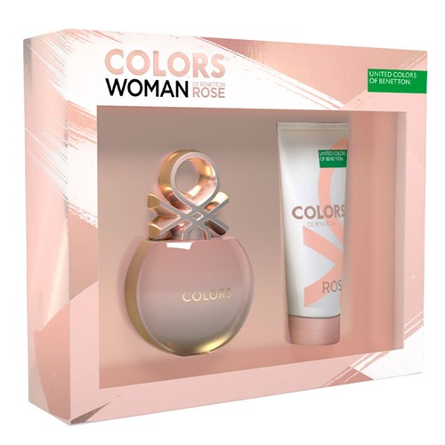 Kit Colors Her Rose Benetton - Perfume Feminino + Loção Corporal Kit